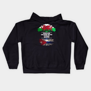 Welsh Grown With Cuban Roots - Gift for Cuban With Roots From Cuba Kids Hoodie